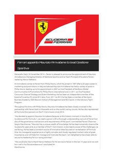 Maurizio Arrivabene à la tête de la scuderia Ferrari
