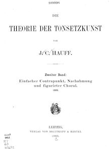 Partition Volume 2 - Segment 1, Die Theorie der Tonsetzkunst, Hauff, Johann Christian