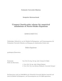 Compact fourth-order scheme for numerical simulations of Navier-Stokes equations [Elektronische Ressource] / Arpiruk Hokpunna
