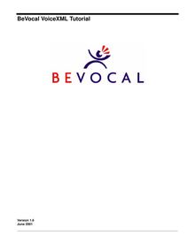 BeVocal VoiceXML Tutorial