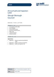 SL011 Annual Audit and Inspection Letter-Draft
