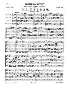 Partition complète, corde quatuor No.2, Divertimento, D major, Mozart, Wolfgang Amadeus par Wolfgang Amadeus Mozart