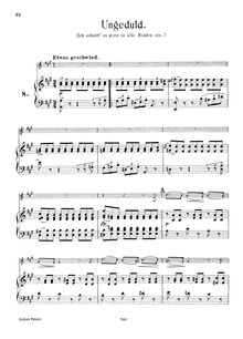 Partition , Ungeduld (partition de piano), Die Schöne Müllerin, D.795