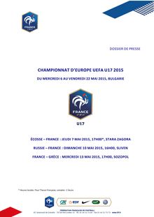 Championnat d Europe UEFA U17 2015 -  dossier de presse