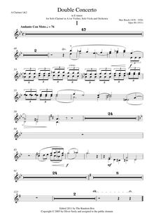 Partition clarinette 1/2 (A), Dopel-Konzerte für Karinette (oder Violine), viole de gambe und Orchester, Op.88