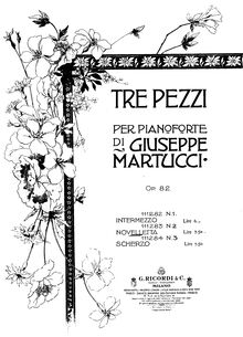 Partition , Novelletta, 3 Pezzi, Martucci, Giuseppe