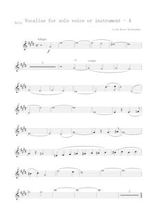 Partition No.4, Vocalises, Vocalises for Solo Voice or Instrument and Piano par Kazue Rockzaemon Isida