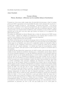 Alain Pandolfo Forum à  Reims Platon ,Bentham : réflexions sur les ...