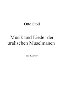 Partition index et Biographical Notes, Musik und chansons der uralischen Muselmanen