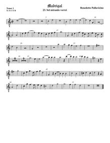 Partition ténor viole de gambe 1, octave aigu clef, Madrigali a 5 voci, Libro 6 par Benedetto Pallavicino