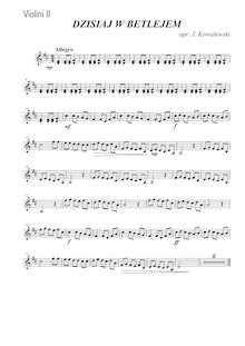 Partition violons II, Dzisiaj w Betlejem, Folk Songs, Polish