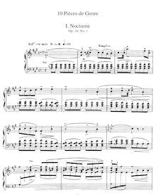 Partition complète, Dix pièces de genre, Massenet, Jules par Jules Massenet
