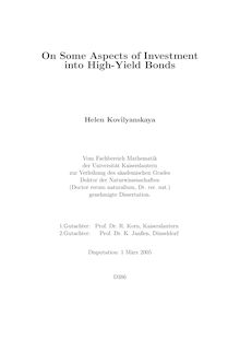 On some aspects of investment into high-yield bonds [Elektronische Ressource] / Helen Kovilyanskaya