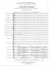 Partition complète (S.365a), Concerto pathétique, Liszt, Franz