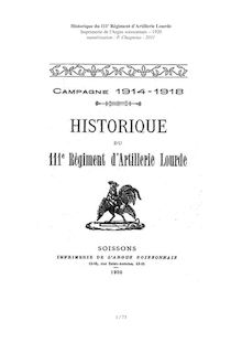 Historique du 111e Régiment d Artillerie Lourde Imprimerie de l ...