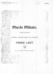 Partition complète (S.426a), 3 Marches Militaires, Schubert, Franz