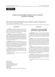 Publicaciones sobre mujeres, salud y género en España (1990-2005) (Publications on women, health and gender in Spain (1990-2005))