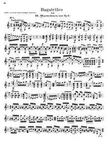Partition No.1-2, 5 Bagatelles, Op.4, Marschner, Heinrich