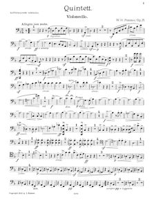 Partition violoncelle, Piano quintette, D minor, Pommer, William Henry