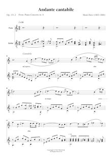 Partition complète, Piano Concerto No.4 Op.131, Herz, Henri
