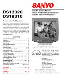 Notice Télévision Sanyo  DS19310