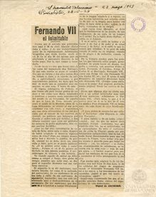 Fernando VII el inimitable