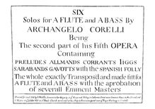 Partition sonates Nos.7 to 12 - parties complètes, 12 violon sonates, Op.5
