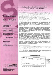 Indices des prix à la consommation harmonisés - Juillet 2002
