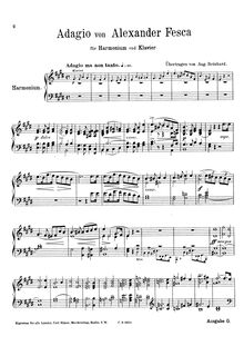 Partition Harmonium , partie, Piano Trio No.2, E minor, Fesca, Alexander