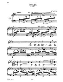 Partition , Verzagen, 5 chansons, 5 Gesänge, Brahms, Johannes