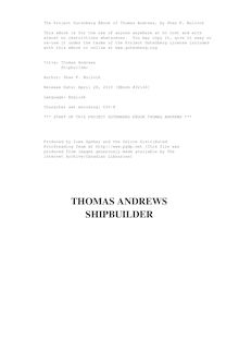 Thomas Andrews - Shipbuilder