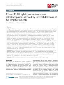 R2 and R2/R1 hybrid non-autonomous retrotransposons derived by internal deletions of full-length elements