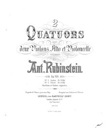 Partition No.9 en A♭ major, corde quatuor No.9-10, Rubinstein, Anton par Anton Rubinstein