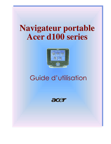 Notice Ordinateur de poche Acer  D150
