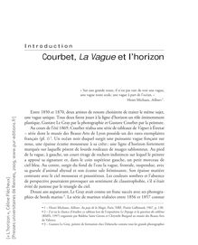 Courbet, La Vague et l horizon
