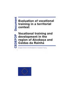 Evaluation of vocational training in a territorial context
