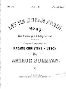 Partition complète, Let Me Dream Again, C major, Sullivan, Arthur