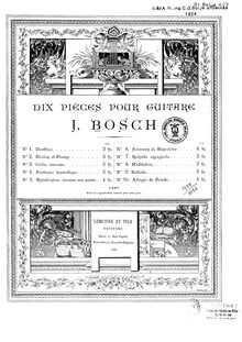 Partition complète, Allegro de Sonate, Op.17, Bosch, Jacques