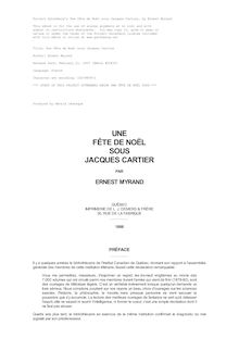 Une fête de Noël sous Jacques Cartier par Ernest Myrand