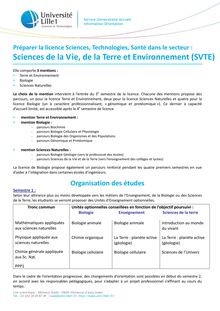 Sciences de la Vie, de la Terre et Environnement (SVTE)
