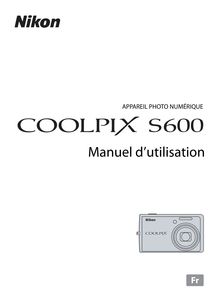Notice Appareil Photo numériques Nikon  COOLPIX S600