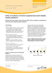 8.6% of workers in the EU experienced work-related health problems