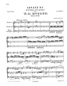 Partition complète, église Sonata, Church Sonata No.7Church Sonata No.15