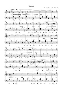 Partition , Nocturne en G minor, nocturnes, Chopin, Frédéric