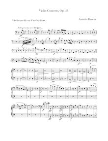 Partition violoncelles / Basses, violon Concerto, Koncert pro housle a orchestr