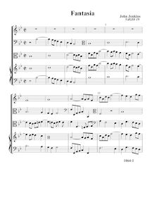 Partition Fantasia VdGS No. 19 - partition complète, fantaisies et Pavin pour 3 violes de gambe et orgue