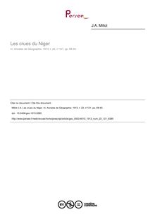 Les crues du Niger - article ; n°121 ; vol.22, pg 68-93