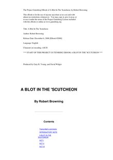 A Blot in the  Scutcheon