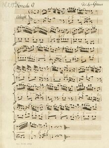 Partition complète, flûte Sonata en C major, C major, Graun, Karl Heinrich