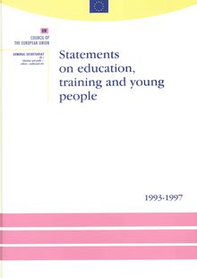 Statements on education, training and young people 1993-97